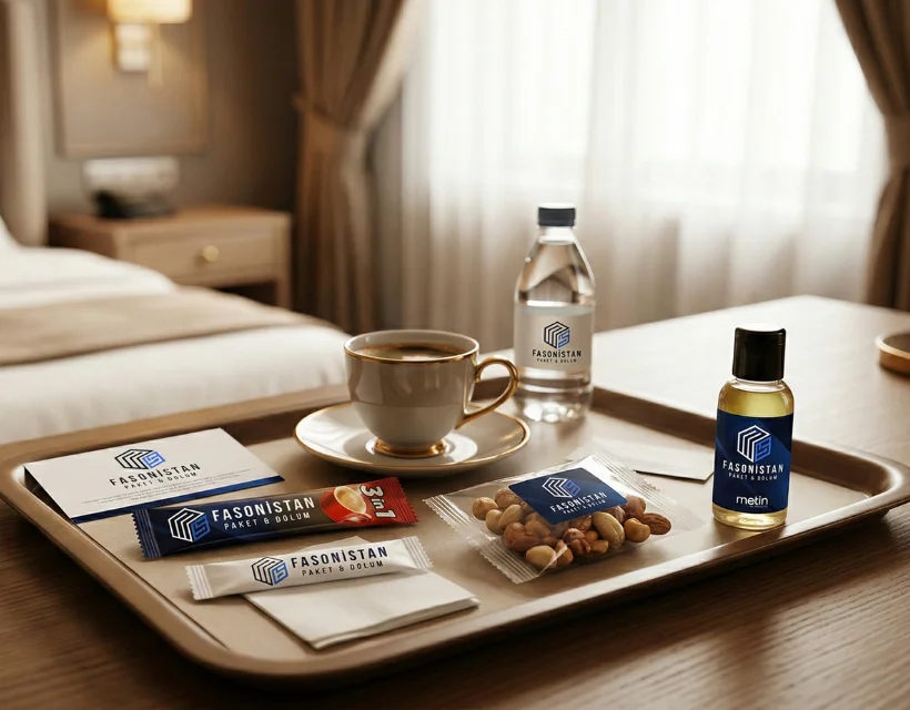 Fasonistan | Otelinizde Kendi Markanız Konuşsun: Logolu İkramlıklar ve Buklet Ürünlerinde Fason Üretim Avantajı